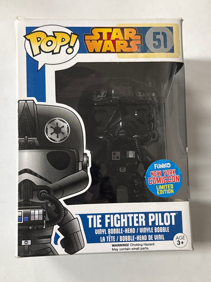 Star Wars - Tie Fighter Pilot (Chrome) 2015 NYCC Exclusive Pop! Vinyl #51