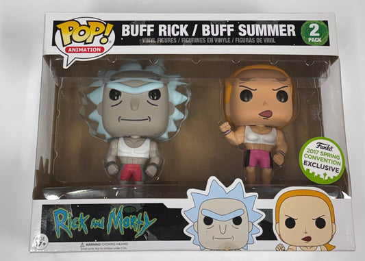 Rick and Morty - Buff Rick / Buff Summer 2017 ECCC 2 pack Pop! Vinyl