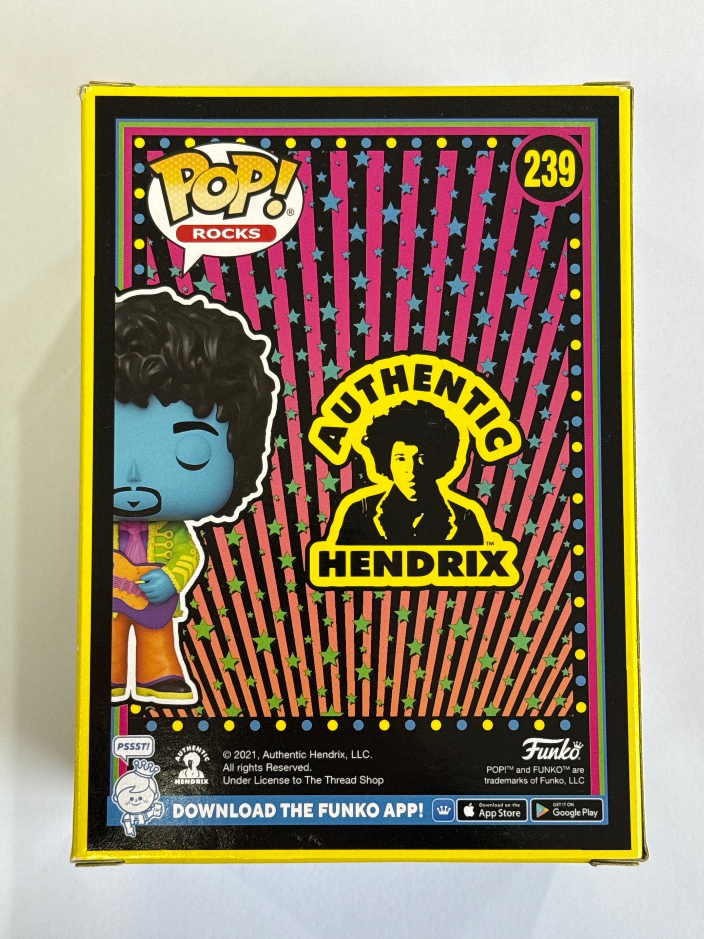 Authentic Hendrix - Jimi Hendrix Blacklight Funko Pop Vinyl #239