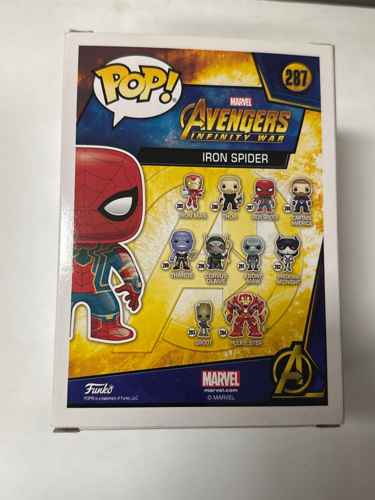 Avengers 3: Infinity War - Iron Spider Pop! Vinyl #287