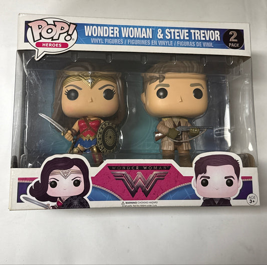 Wonder Woman - Wonder Woman & Steve Trevor US Exclusive 2-pack Pop! Vinyl