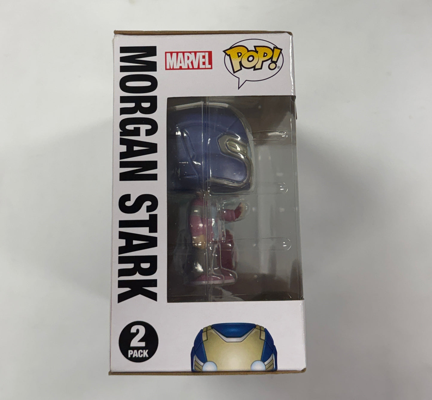 Avengers 4: Endgame - Morgan & Hologram Tony Glow with Helmet US Exclusive Pop! Vinyl 2-Pack