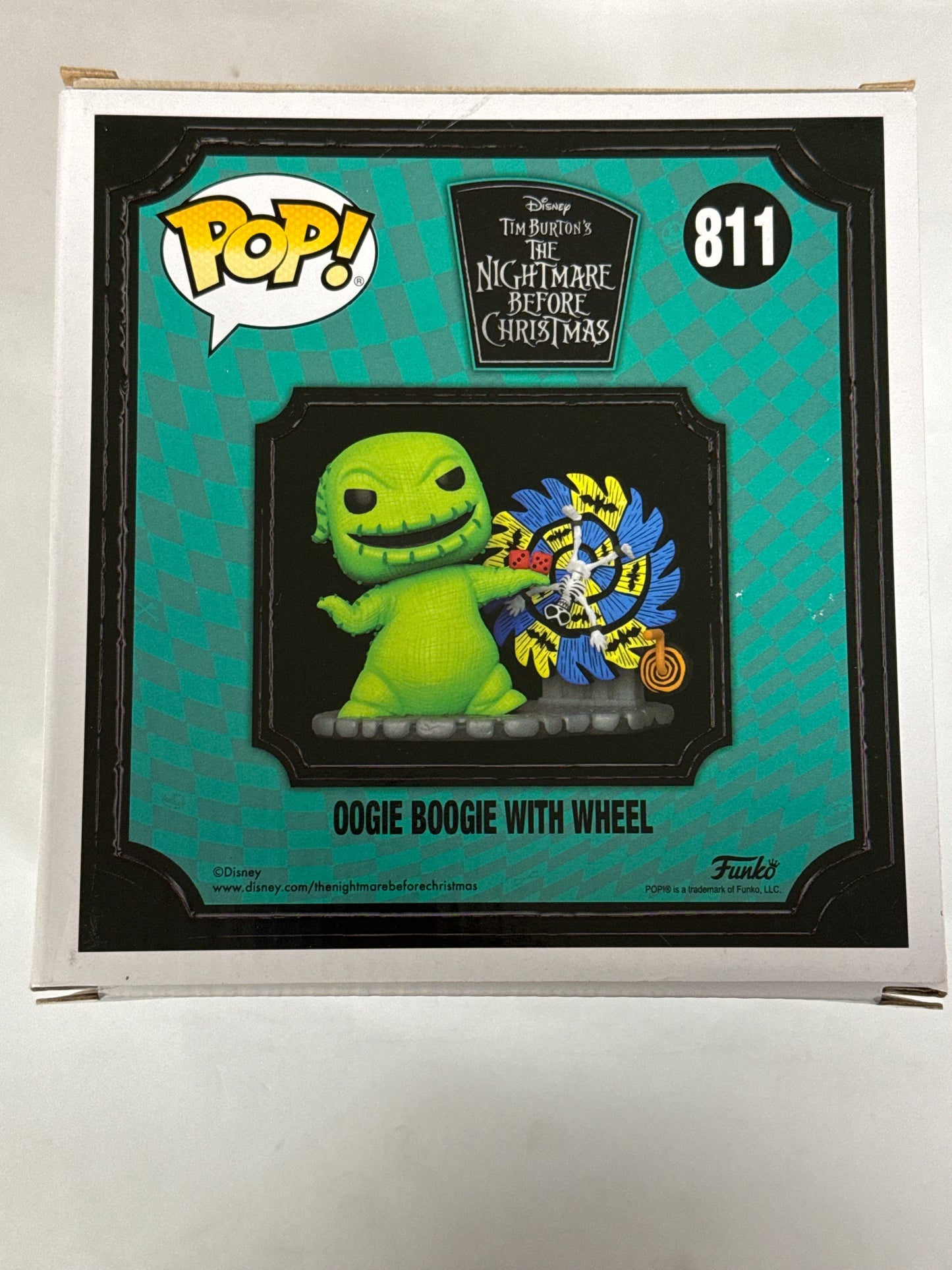 The Nightmare Before Christmas - Oogie Boogie with Spinwheel Neon US Exclusive Pop! Deluxe #811