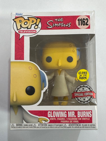 The Simpsons - Glowing Mr Burns US Exclusive Pop! Vinyl #1162