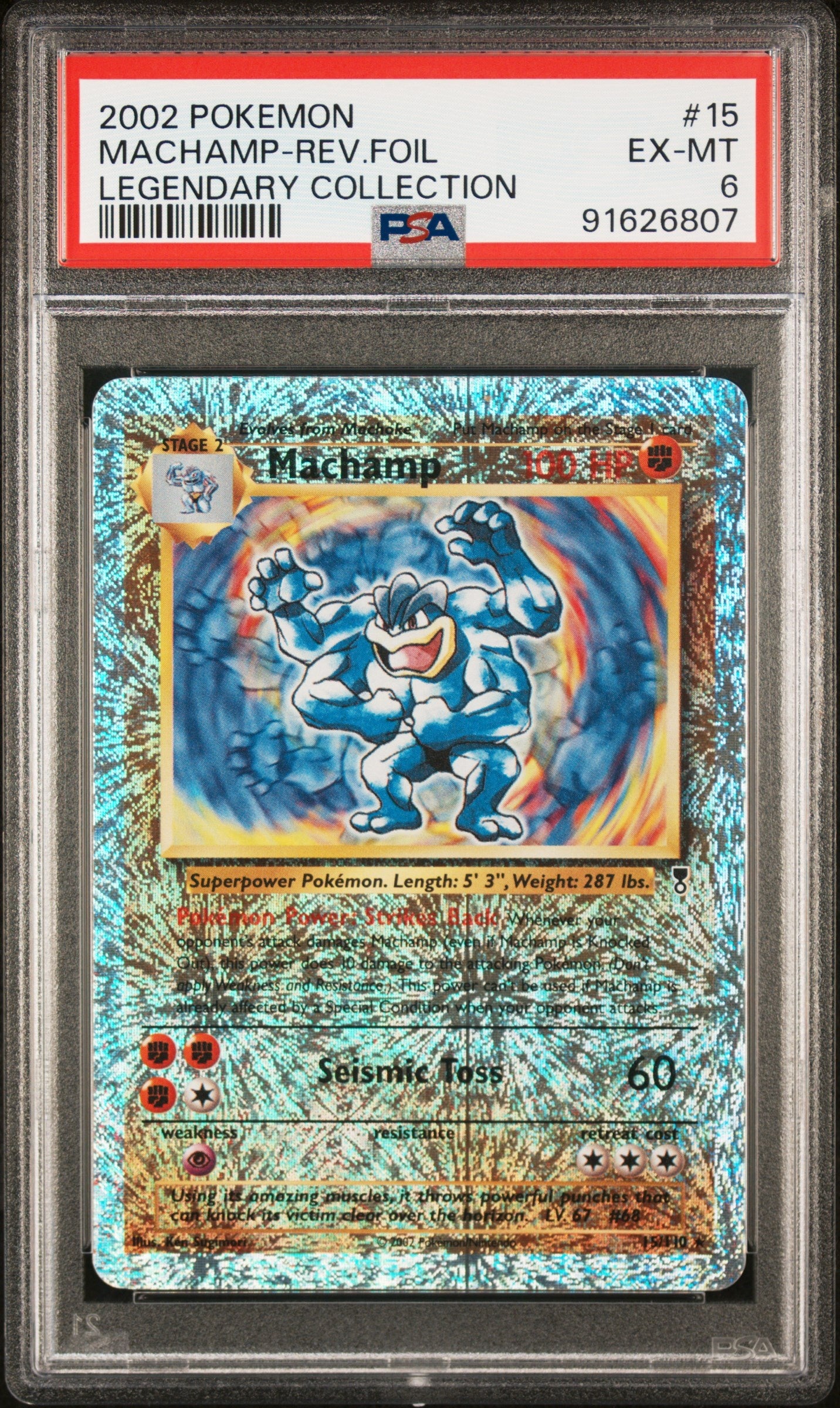 2002 Pokemon Legendary Collection 15 Machamp Rev.Foil