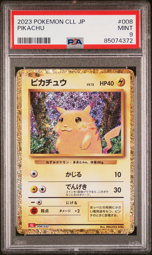 2023 Pokemon Japanese Cll-Trading Card Game Classic Charizard & Ho-Oh Ex Deck 008 Pikachu - PSA 9