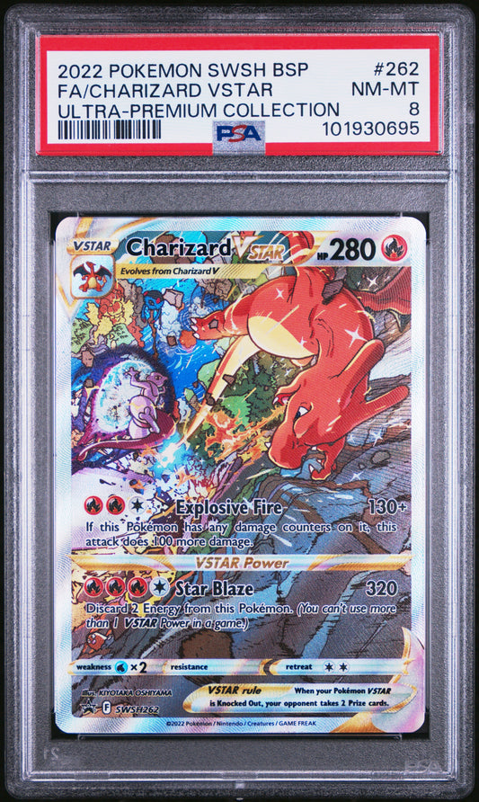 2022 Pokemon Swsh Black Star Promo 262 Charizard VStar Ultra-Premium Collection - PSA 8