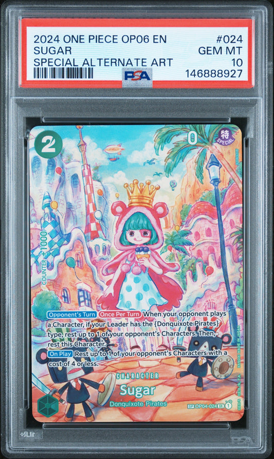 2024 One Piece Op06-Wings Of The Captain 024 Sugar Special Alternate Art - PSA 10