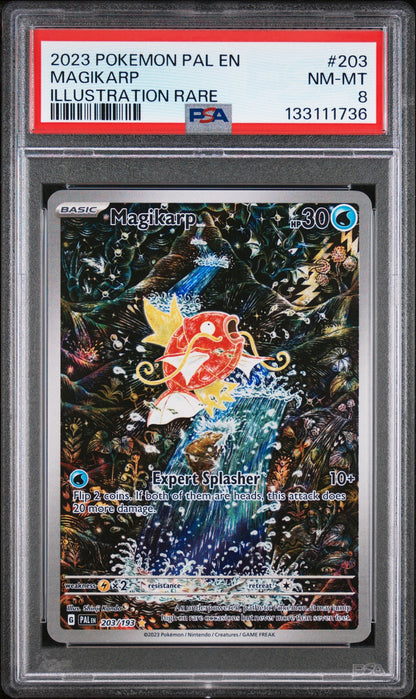 2023 Pokemon Pal En-Paldea Evolved 203 Magikarp Illustration Rare - PSA 8