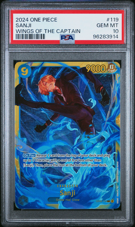 2024 One Piece Op06-Wings Of The Captain 119 Sanji - PSA 10