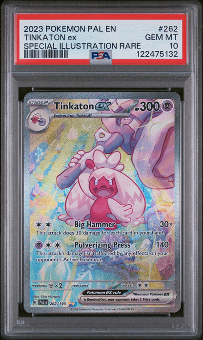 2023 Pokemon Pal En-Paldea Evolved 262 Tinkaton Ex Special Illustration Rare - PSA 10
