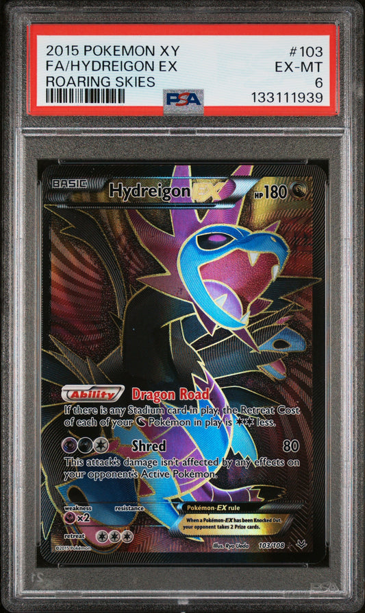2015 Pokemon Xy Roaring Skies 103 Fa/Hydreigon Ex Roaring Skies - PSA 6