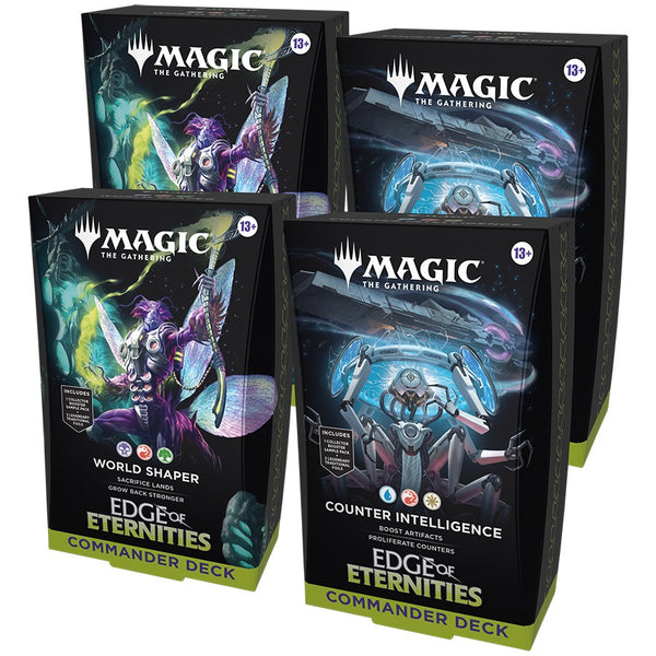 d&d mtg commander decks Magic the Gathering Edge of Eternities Commander Decks (4 Decks Per Display)