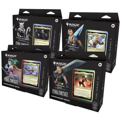 Magic the Gathering Final Fantasy Commander Decks (4 Decks Per Display)