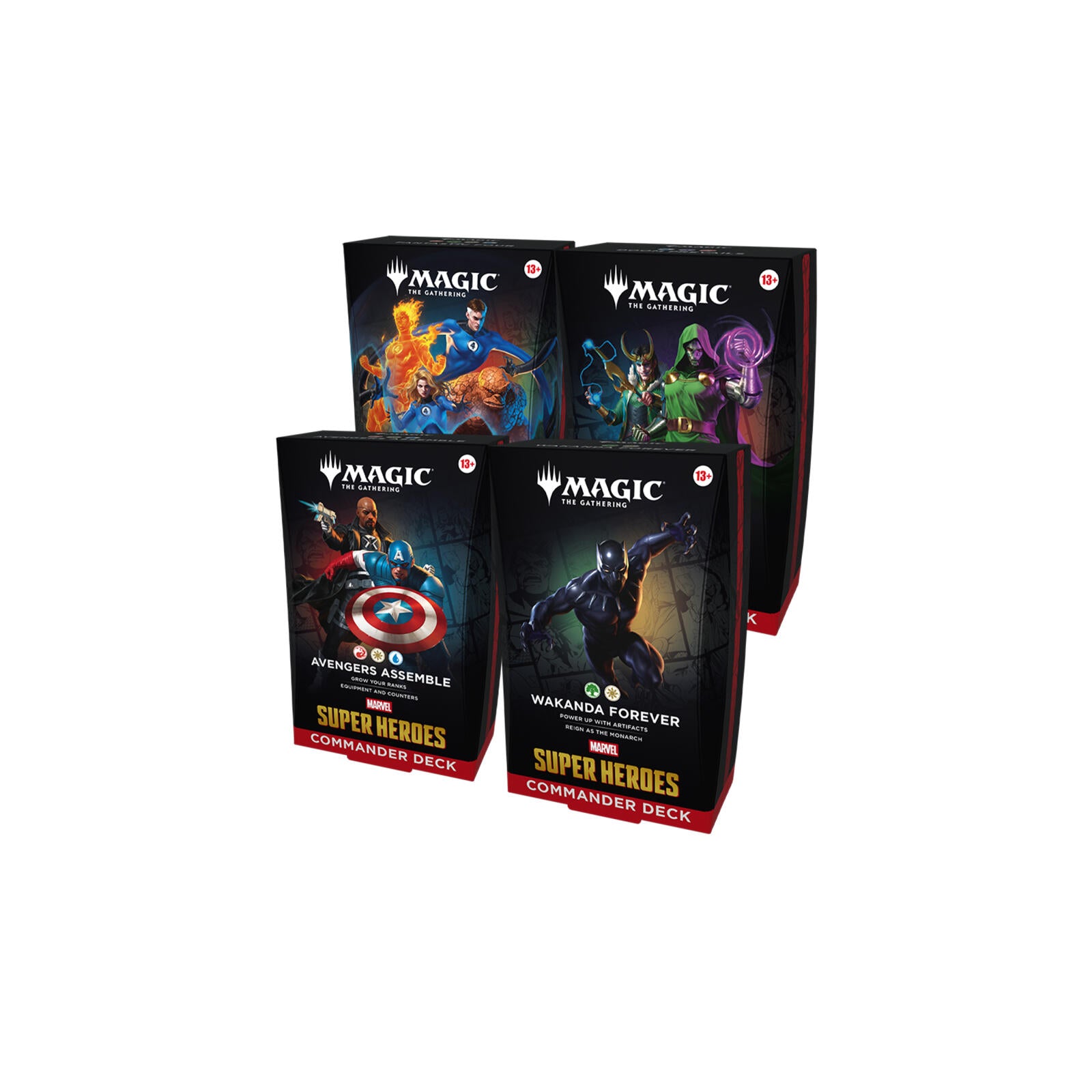 MTG Marvel Super Heroes コマンダーデッキ 4種セット Magic the Gathering Marvel Super Heroes Commander Decks (4 Decks