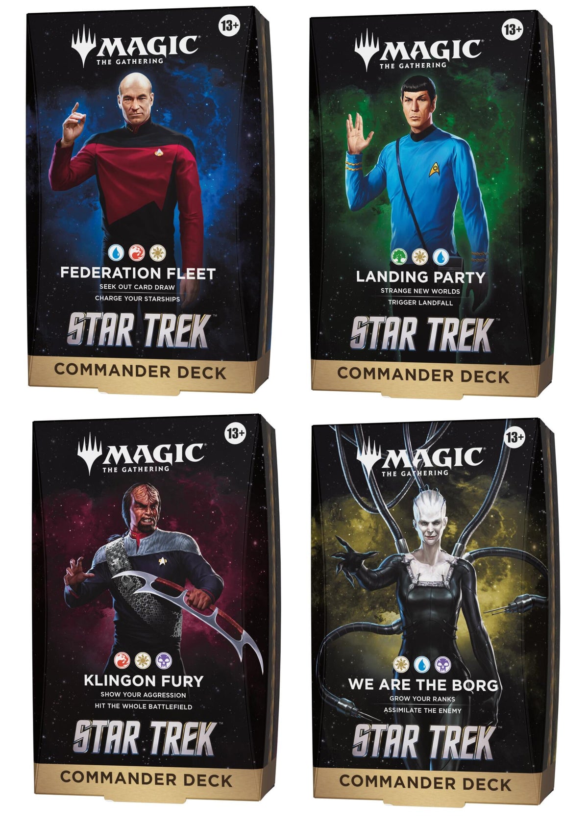 Magic the Gathering Star Trek Commander Decks (4 Decks Per Display)