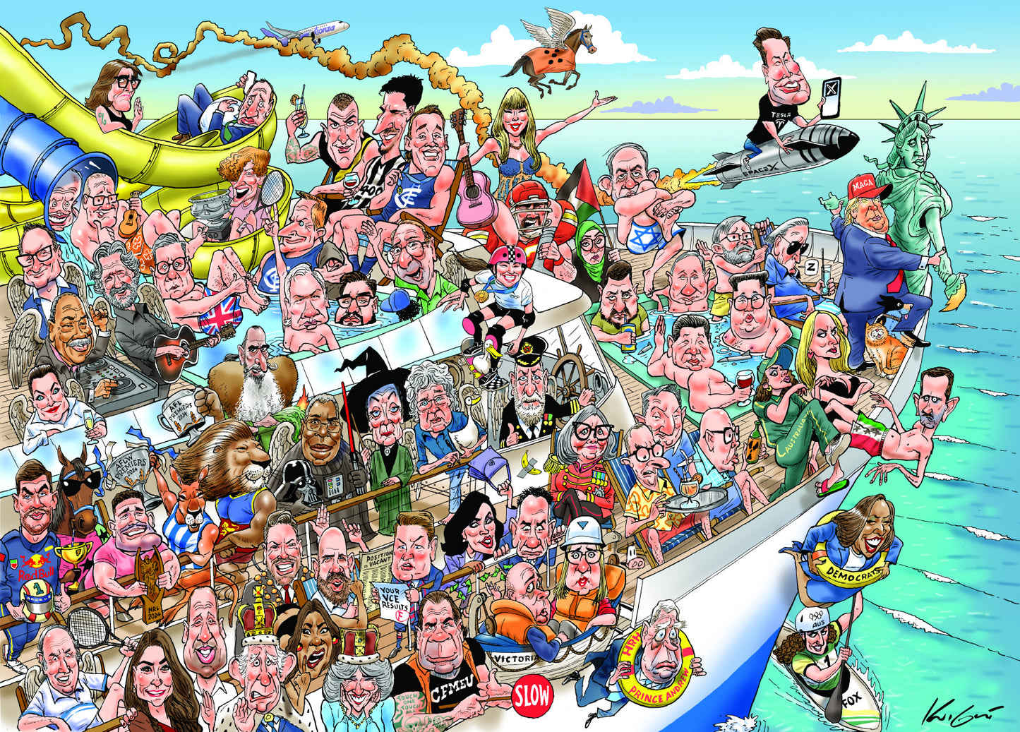 Mark Knight Celebrity Zoo #2 Puzzle 1,000 pieces
