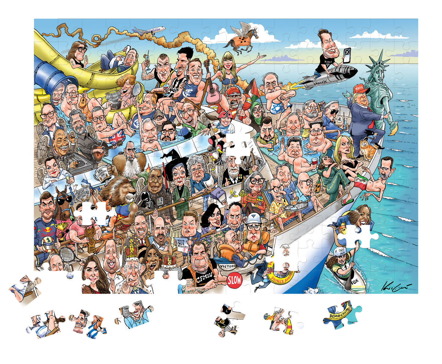 Mark Knight Celebrity Zoo #2 Puzzle 1,000 pieces