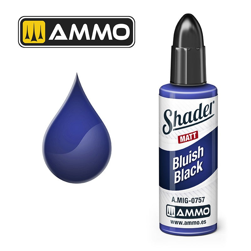 Ammo by MIG - Matt Shader - Bluish Black 10ml