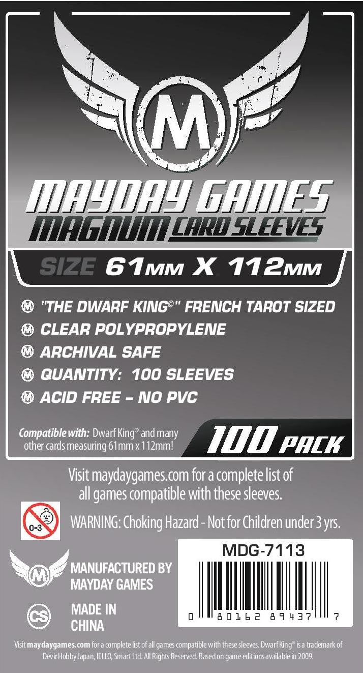 Mayday - Magnum Platinum Card Sleeve: 61 X 112 MM "Dwarf King" French Tarot