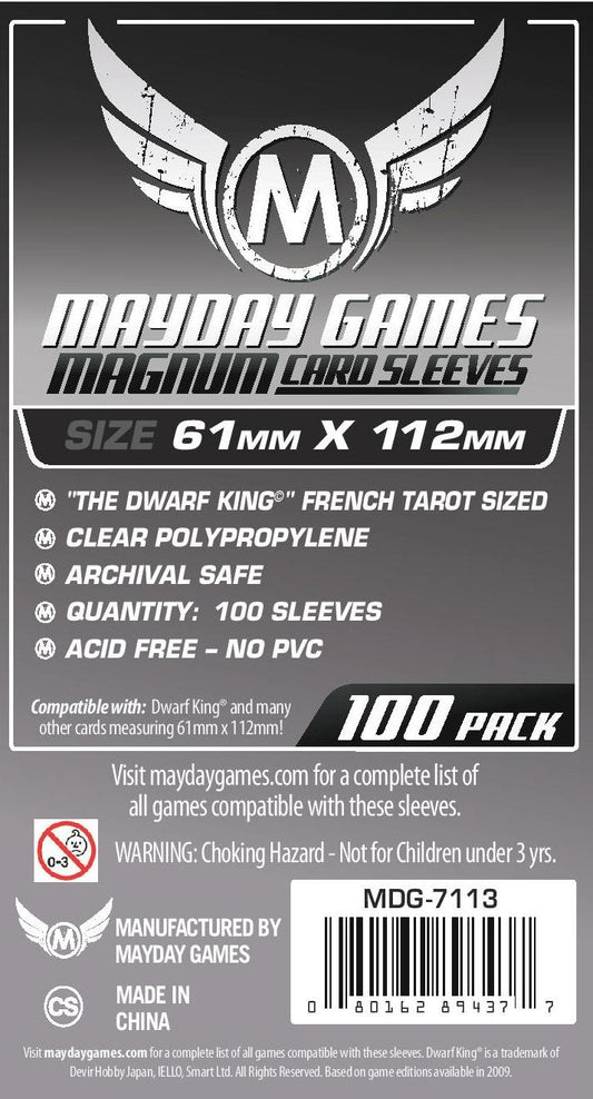 Mayday - Magnum Platinum Card Sleeve: 61 X 112 MM "Dwarf King" French Tarot