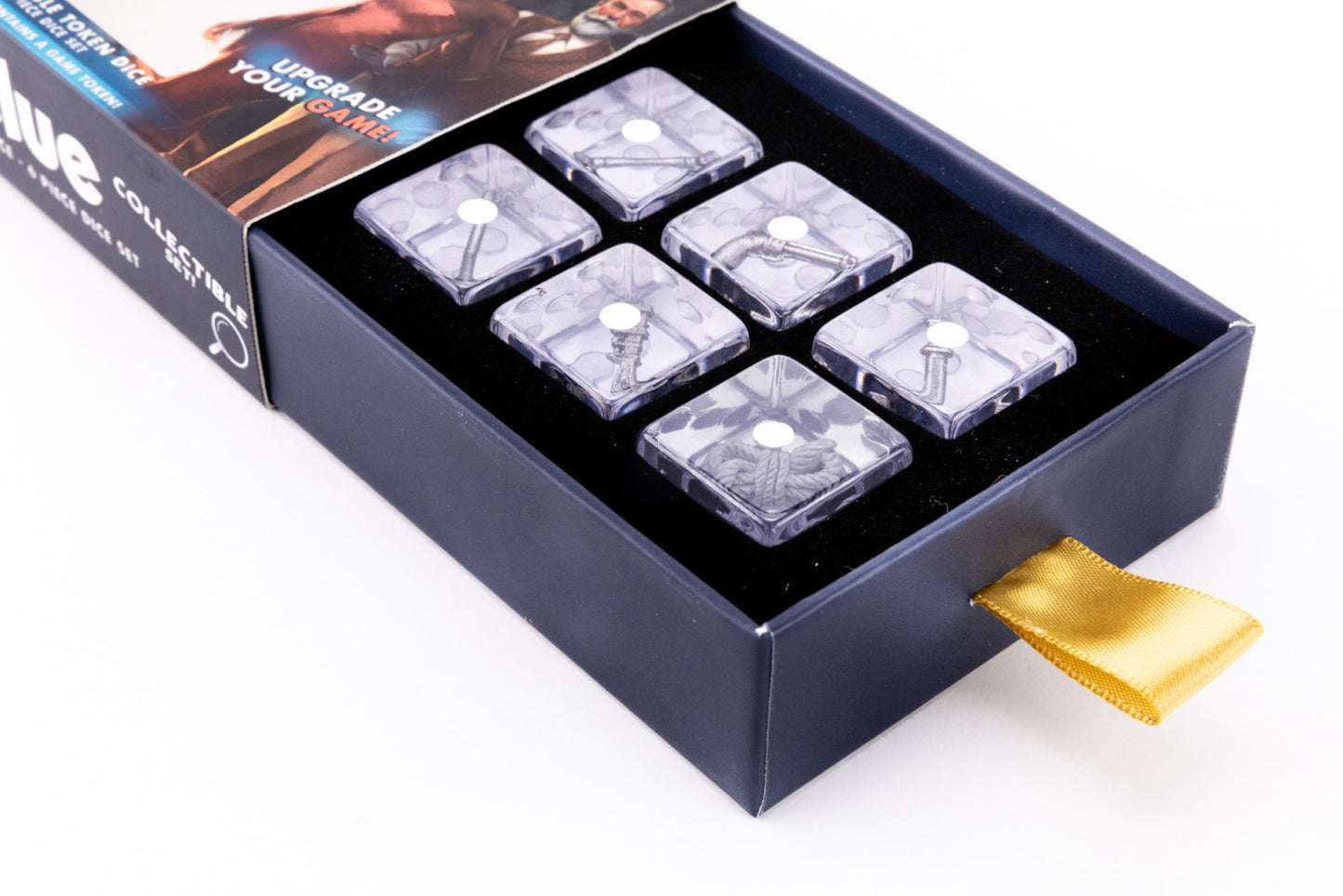 MDG Clue 22mm Oversized Dice and Weapon Set