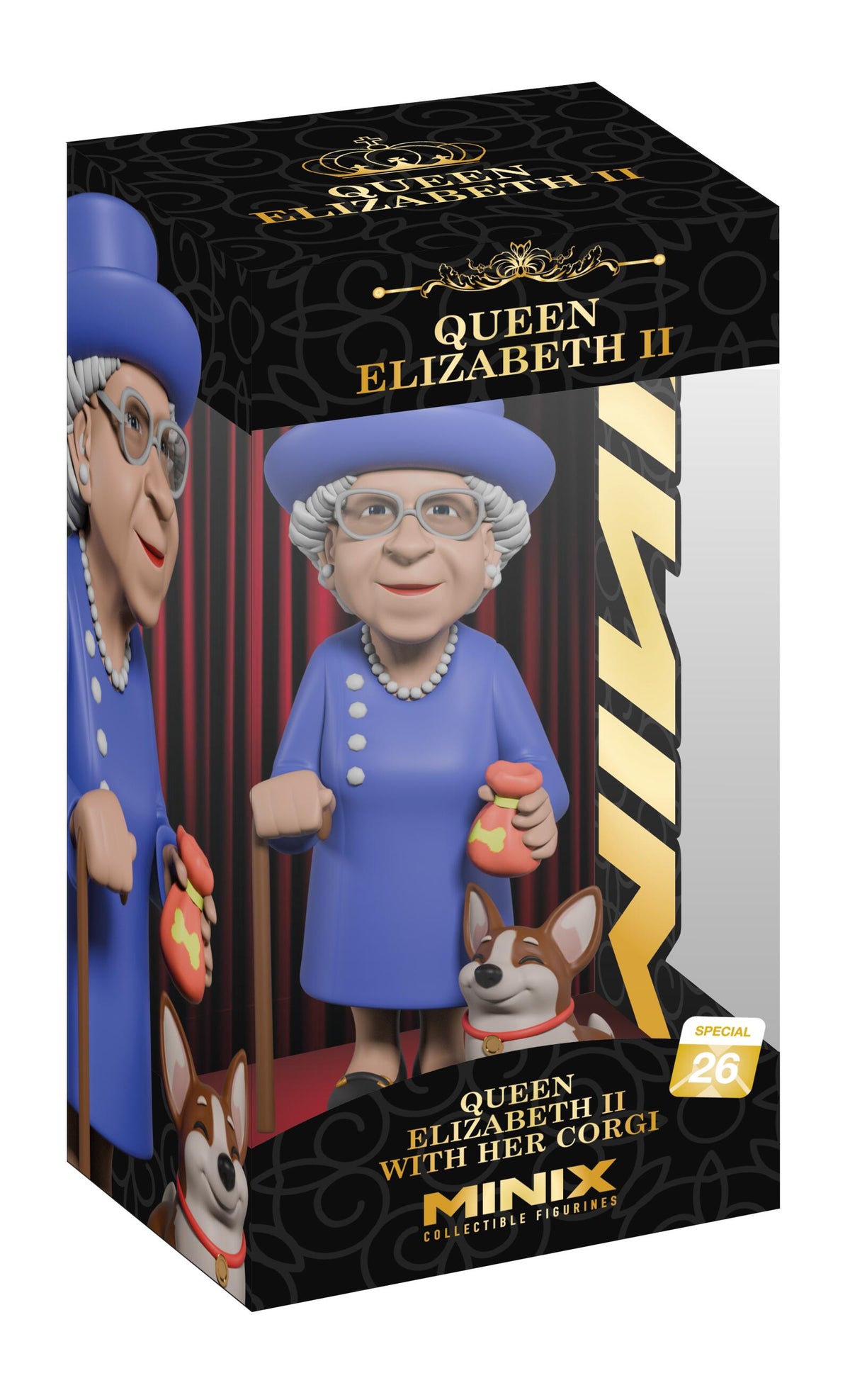 MINIX Queen Elizabeth II with Corgi 26