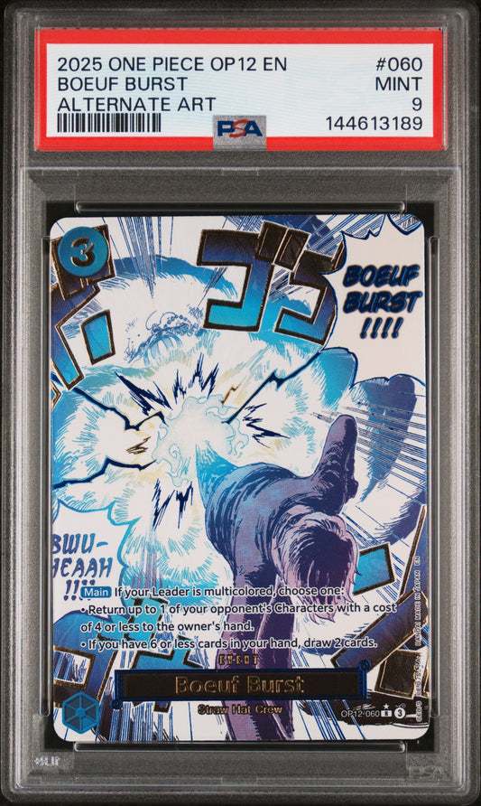 2025 One Piece Op12-Legacy Of The Master 060 Boeuf Burst Alternate Art - PSA 9