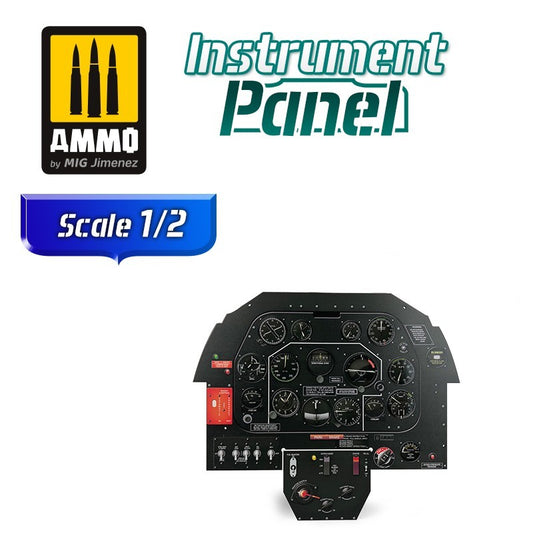 Ammo by MIG - Instrument Panel - North American P-51B Mustang – Instrument Panel 1/2 Scale