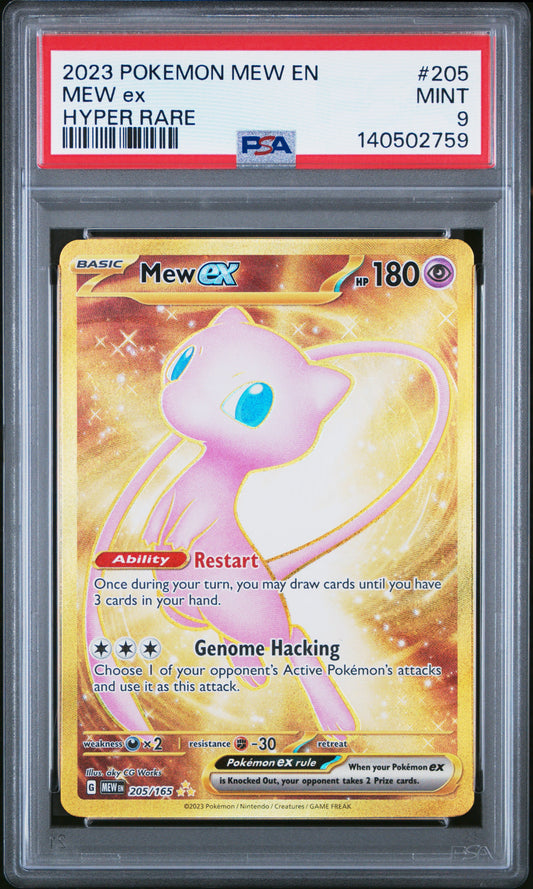 2023 Pokemon Mew En-151 205 Mew Ex Hyper Rare - PSA 9