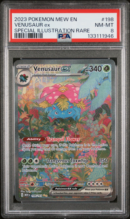 2023 Pokemon Mew En-151 198 Venusaur Ex Special Illustration Rare - PSA 8