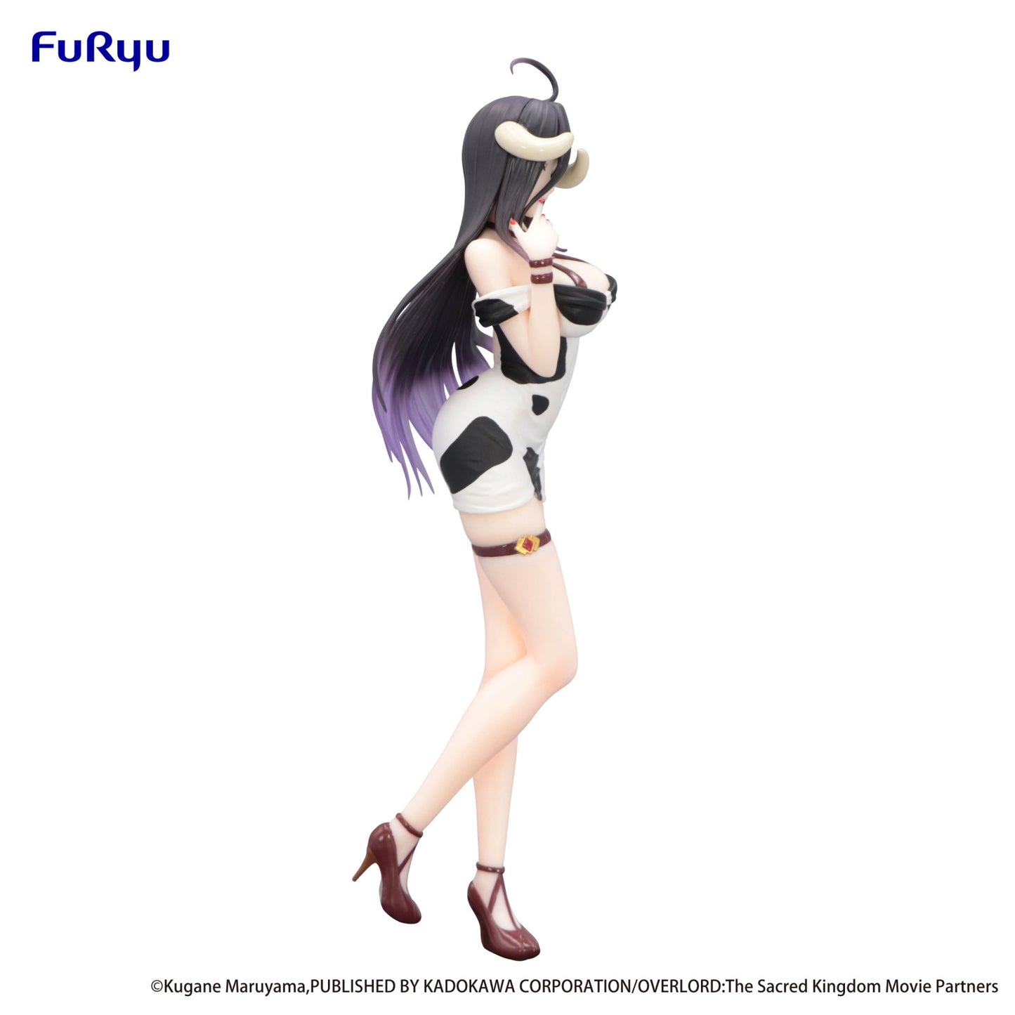 Overlord Trio Try It Figure Albedo Mini Dress Cow Pattern Version