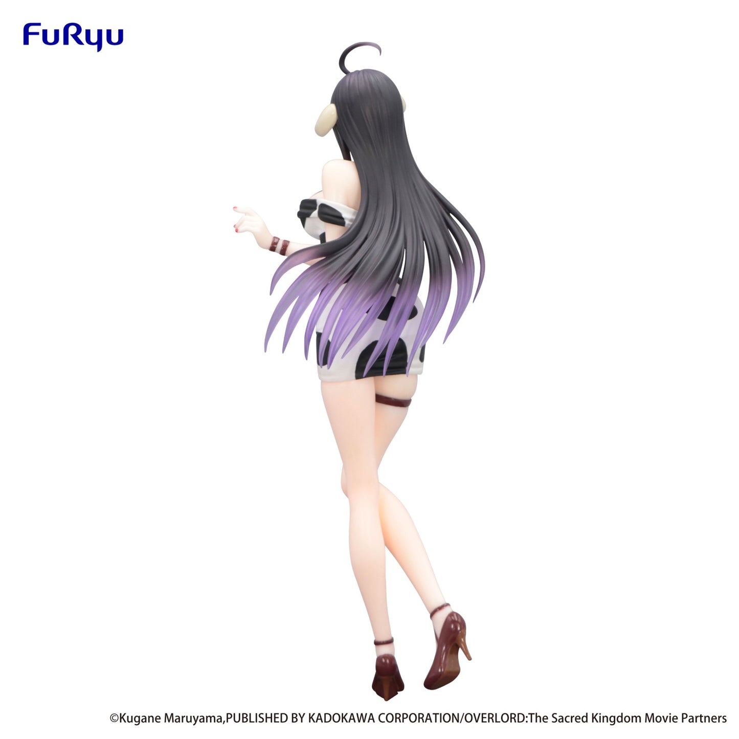 Overlord Trio Try It Figure Albedo Mini Dress Cow Pattern Version