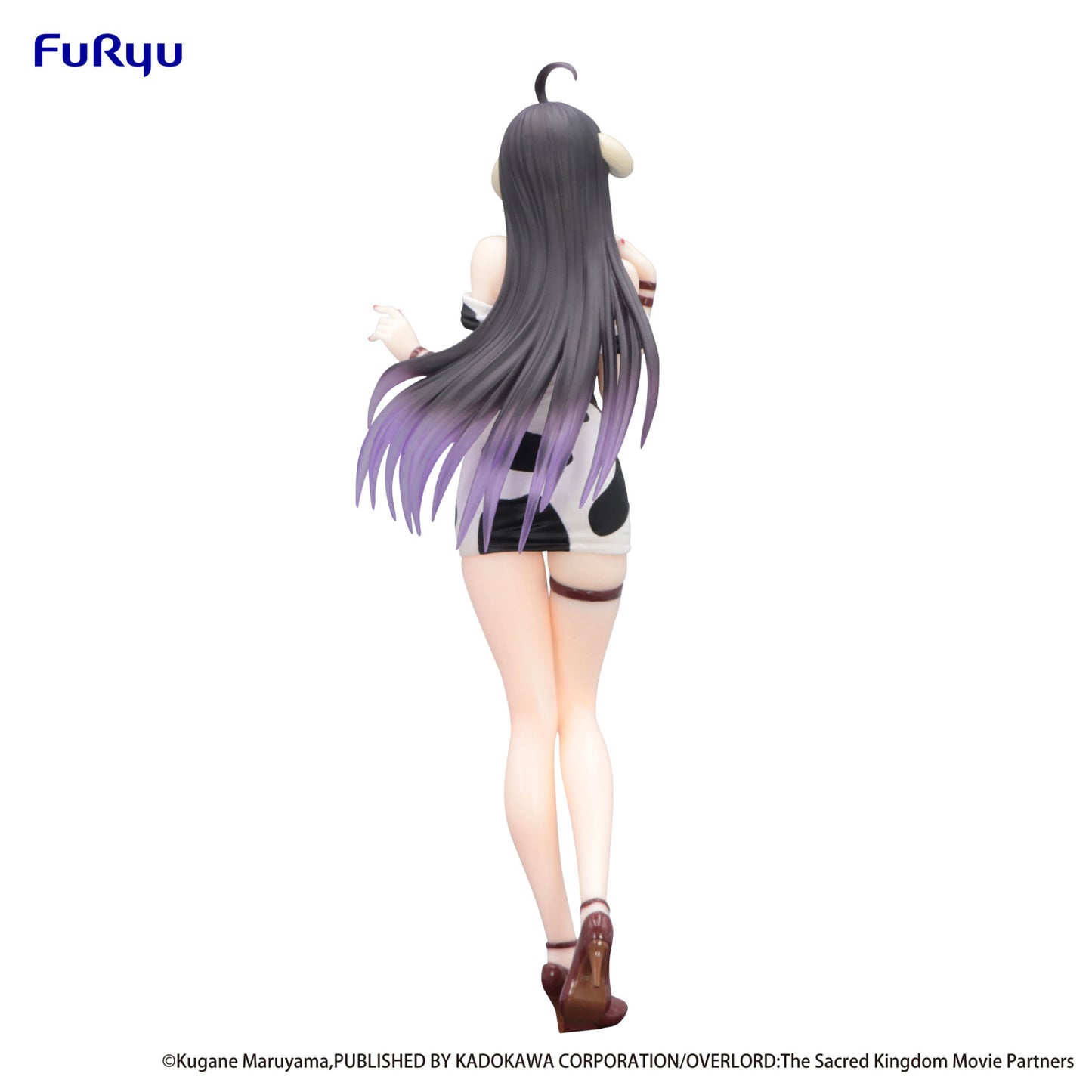 Overlord Trio Try It Figure Albedo Mini Dress Cow Pattern Version