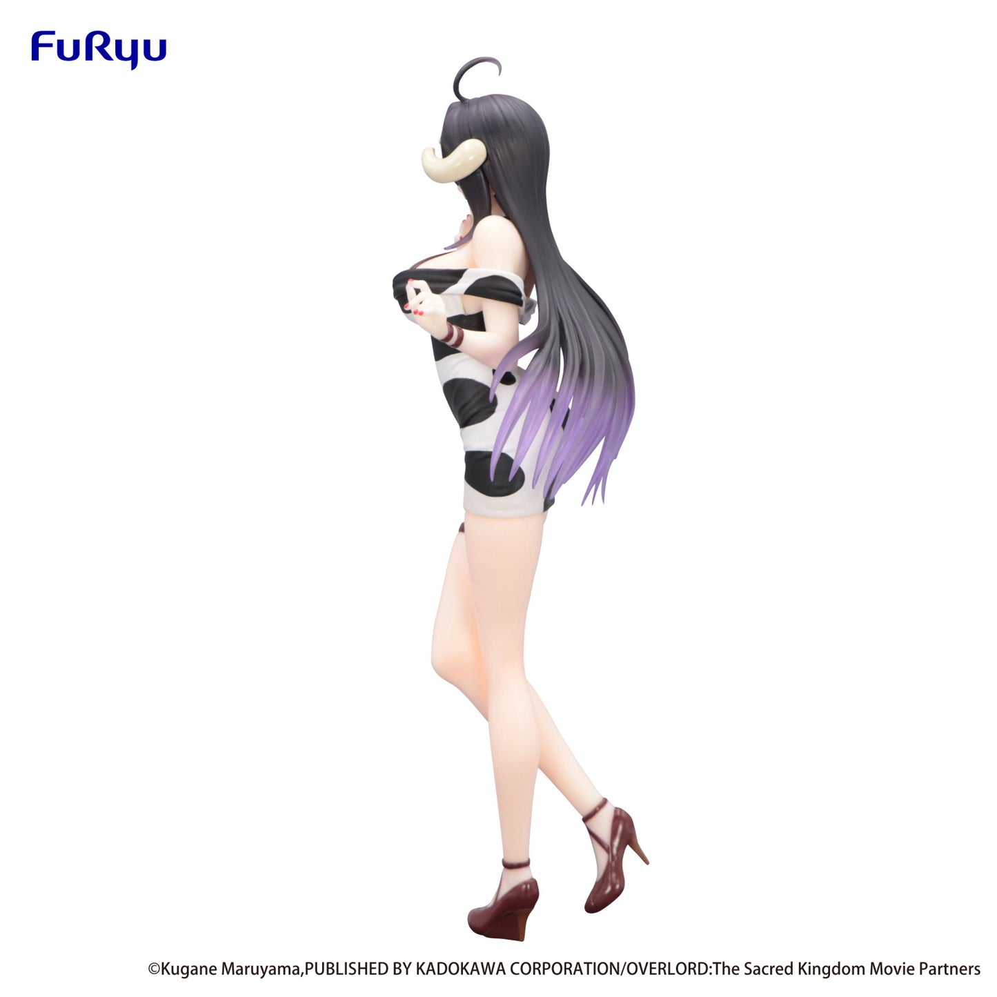 Overlord Trio Try It Figure Albedo Mini Dress Cow Pattern Version
