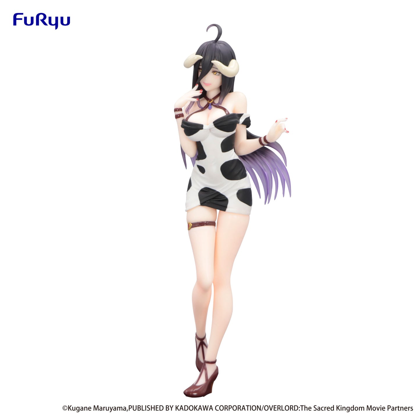 Overlord Trio Try It Figure Albedo Mini Dress Cow Pattern Version