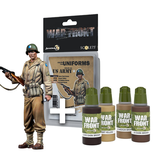 Scale 75 Figures - Warfront - Pack Us Corporal + Us Army 1942-1944 Paint Set  50mm