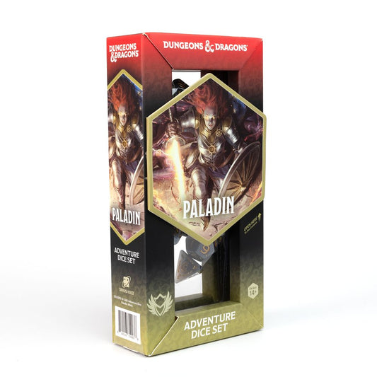 Sirius Dice - D&D Adventure Dice - Paladin -  White / Grey