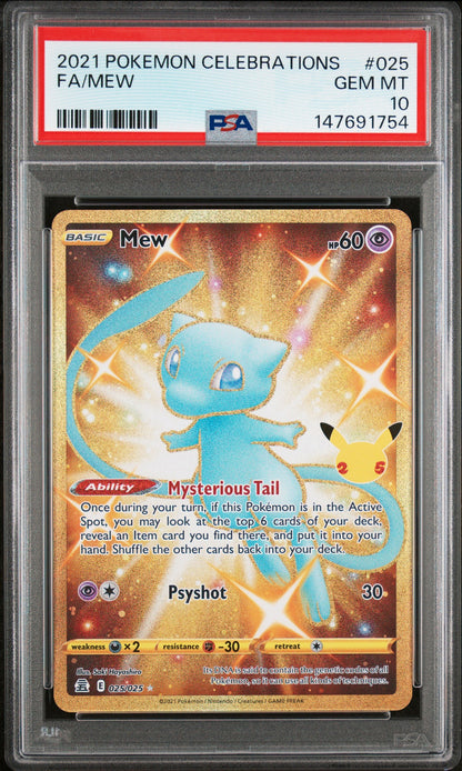 2021 Pokemon Celebrations 025 Mew - PSA 10