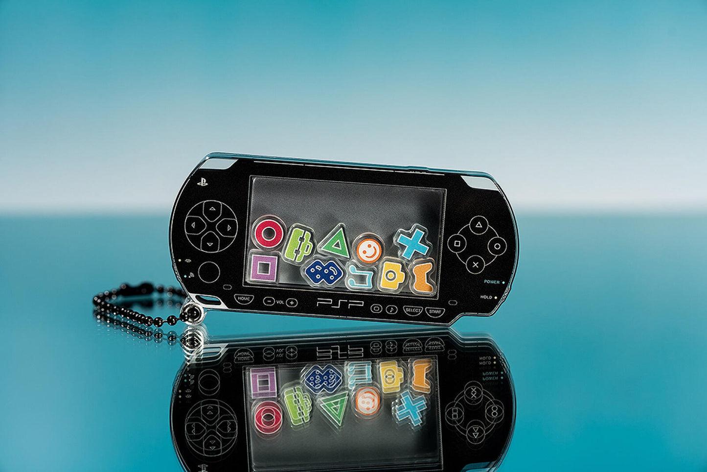 PlayStation PSP (PlayStation Portable) Rattle Acrylic Keychain - Black Version