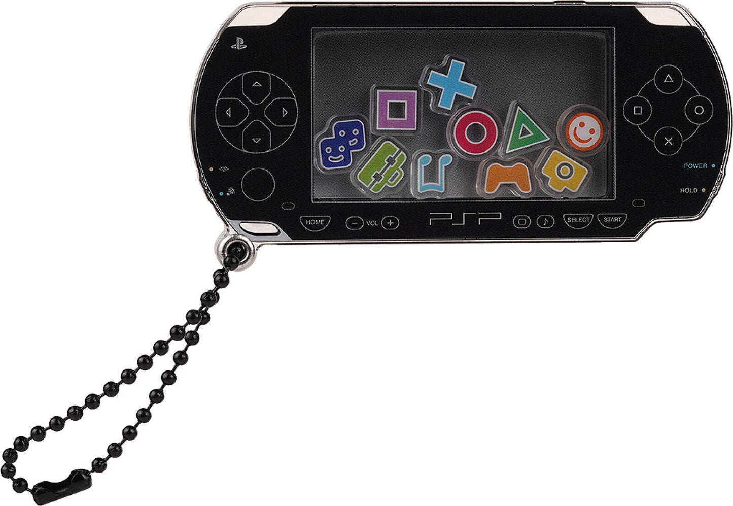 PlayStation PSP (PlayStation Portable) Rattle Acrylic Keychain - Black Version