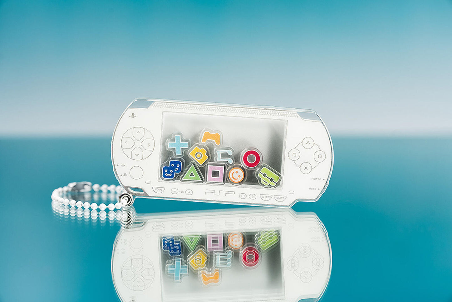 PlayStation PSP (PlayStation Portable) Rattle Acrylic Keychain - White Version