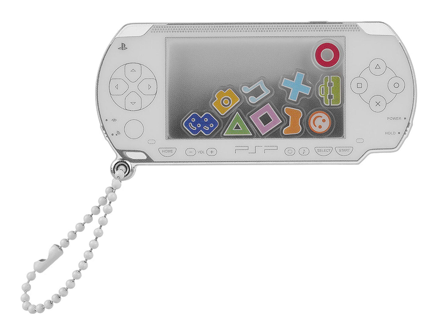 PlayStation PSP (PlayStation Portable) Rattle Acrylic Keychain - White Version