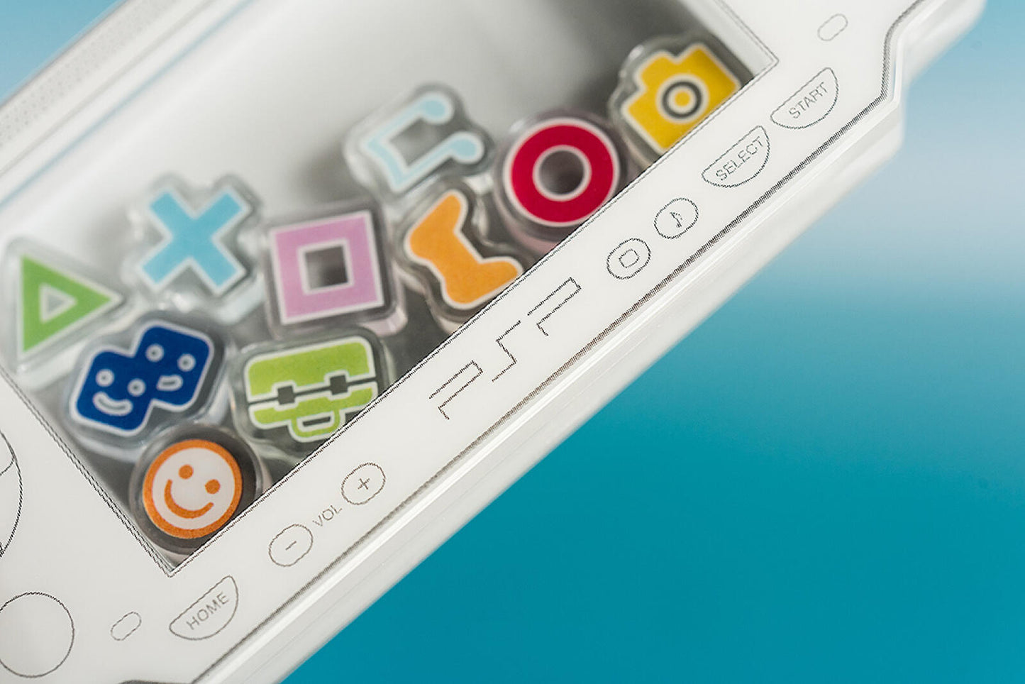 PlayStation PSP (PlayStation Portable) Rattle Acrylic Keychain - White Version