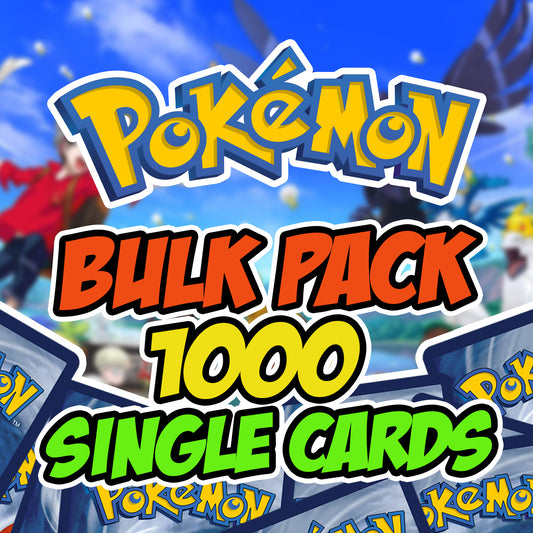 1000 Pokémon Cards Singles BULK Pack