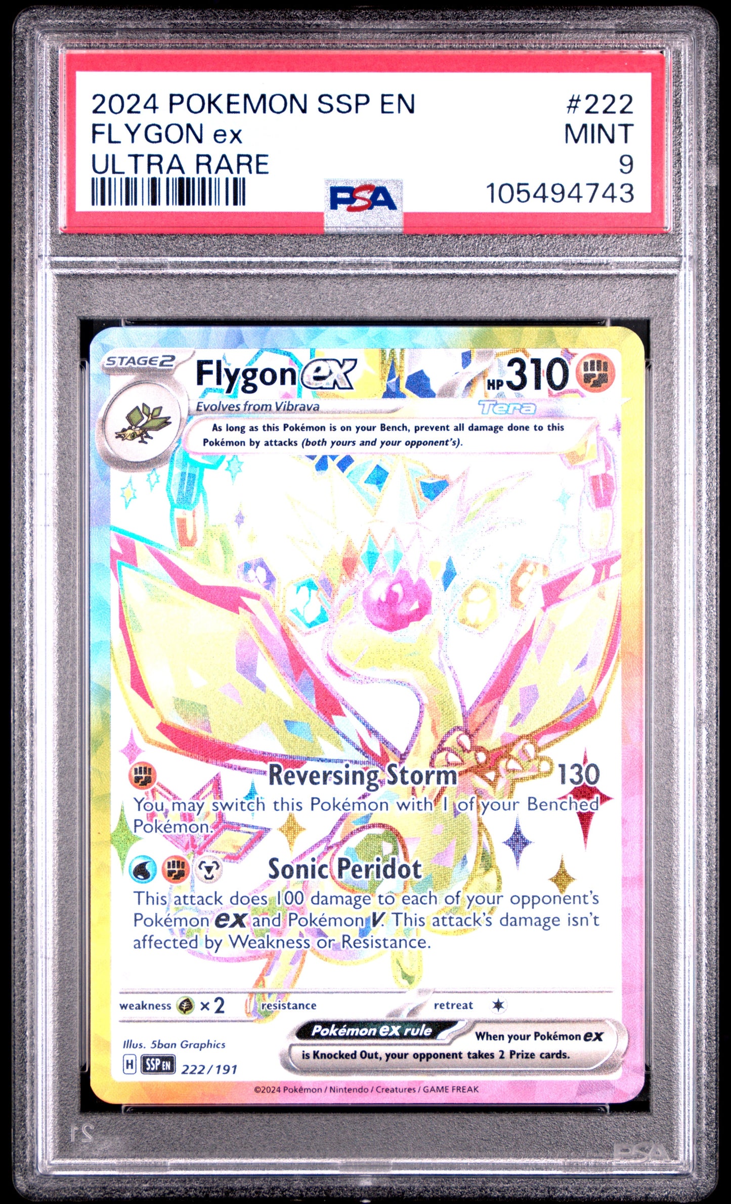 2024 Pokemon Ssp En-Surging Sparks 222 Flygon Ex Ultra Rare