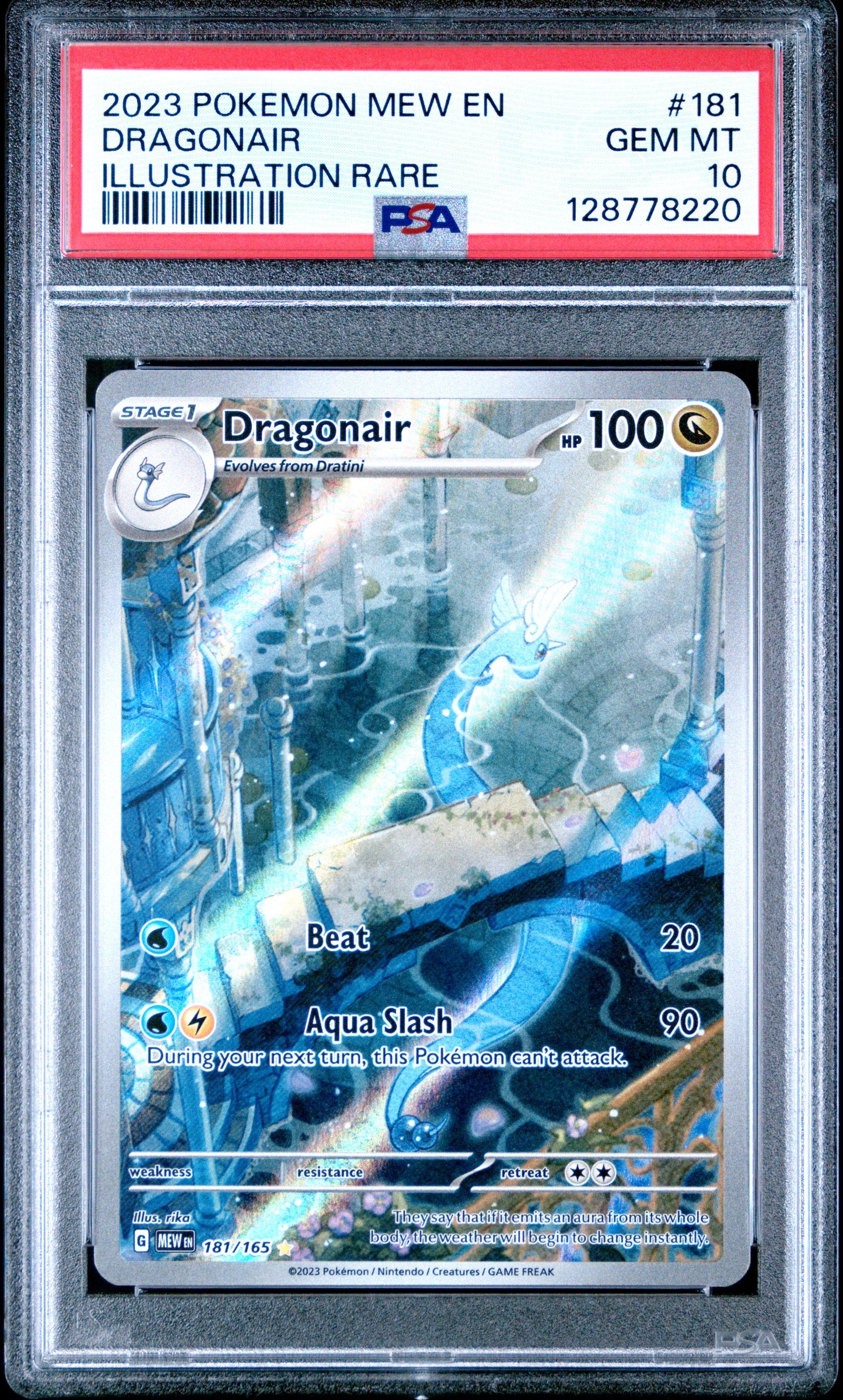 2023 Pokemon Mew En-151 181 Dragonair Illustration Rare - PSA 10