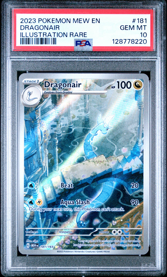 2023 Pokemon Mew En-151 181 Dragonair Illustration Rare - PSA 10