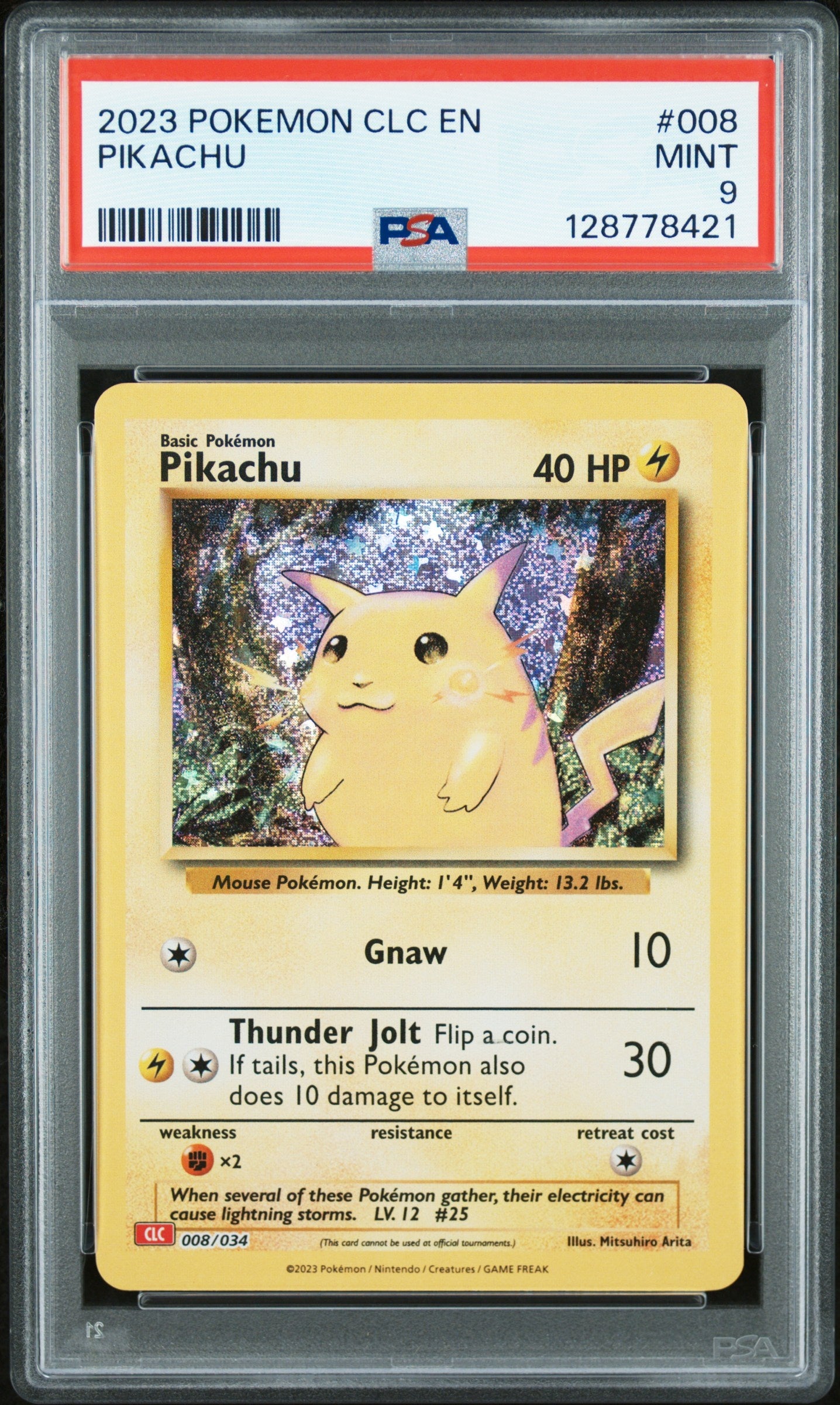 2023 Pokemon Clc-Trading Card Game Classic Charizard & Ho-Oh Ex Deck 008 Pikachu - PSA 9