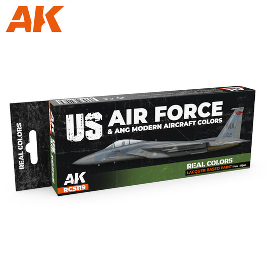 AK Interactive - Real Colours -Us Air Force & Ang Modern Aircraft Colors Set